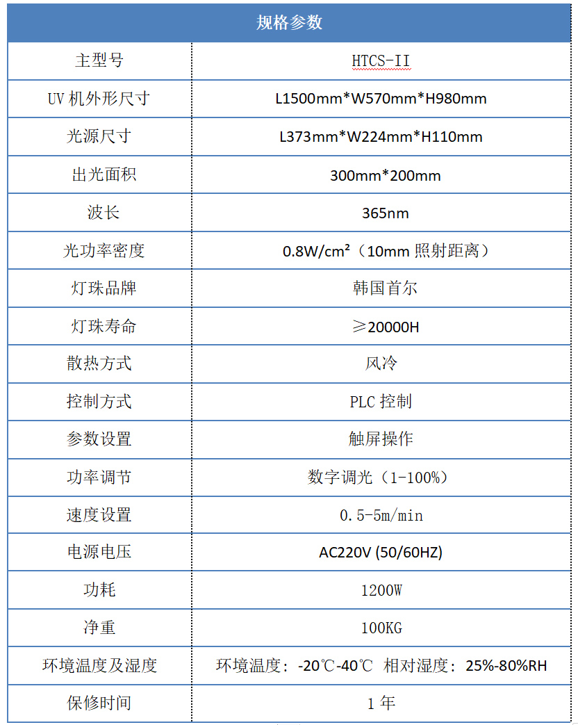 紫外UV固化機(jī)規(guī)格